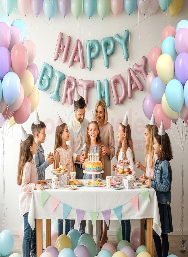 بروبسيكل مجموعة بالونات بروبسيكل، 50 بالونًا بألوان الباستيل، 12 بوصة - عبوة بالونات متعددة الألوان لتزيين أعياد الميلاد، وحفلات استقبال المولود، وحفلات الترحيب بالمولود، وحفلات الأميرات والأمراء، والأقواس، والباقات - Image 5